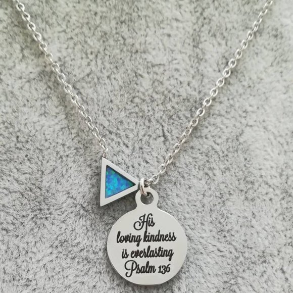 Christian Bible Verse Scripture Necklace - Picture 2 of 4